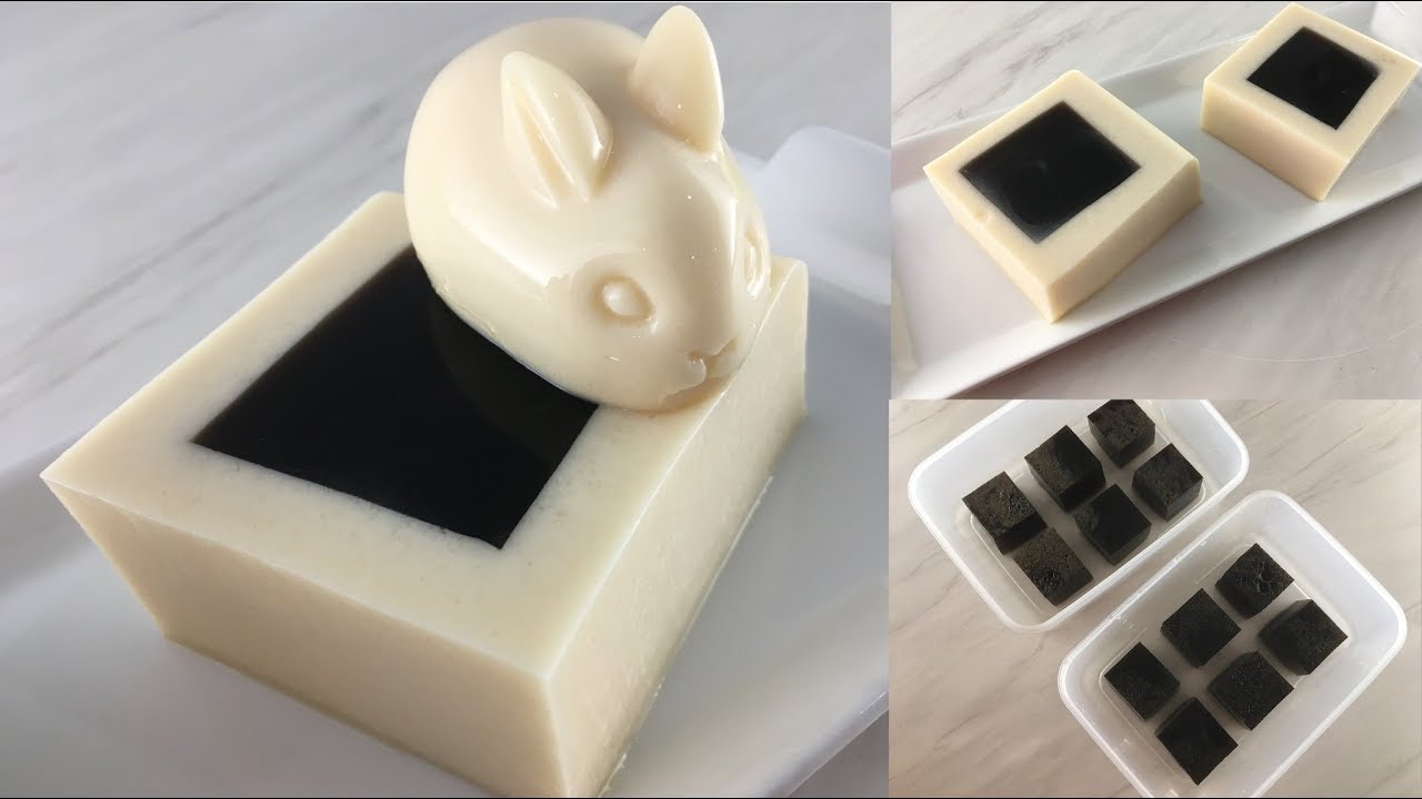 Grass Jelly/ Cincau Milk Agar Agar Jelly Cake Recipe ♥️ 凉粉/仙草牛奶燕菜果冻蛋糕食谱