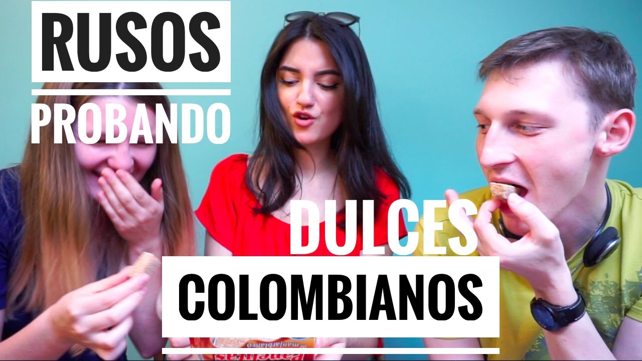 RUSOS probando DULCES COLOMBIANOS