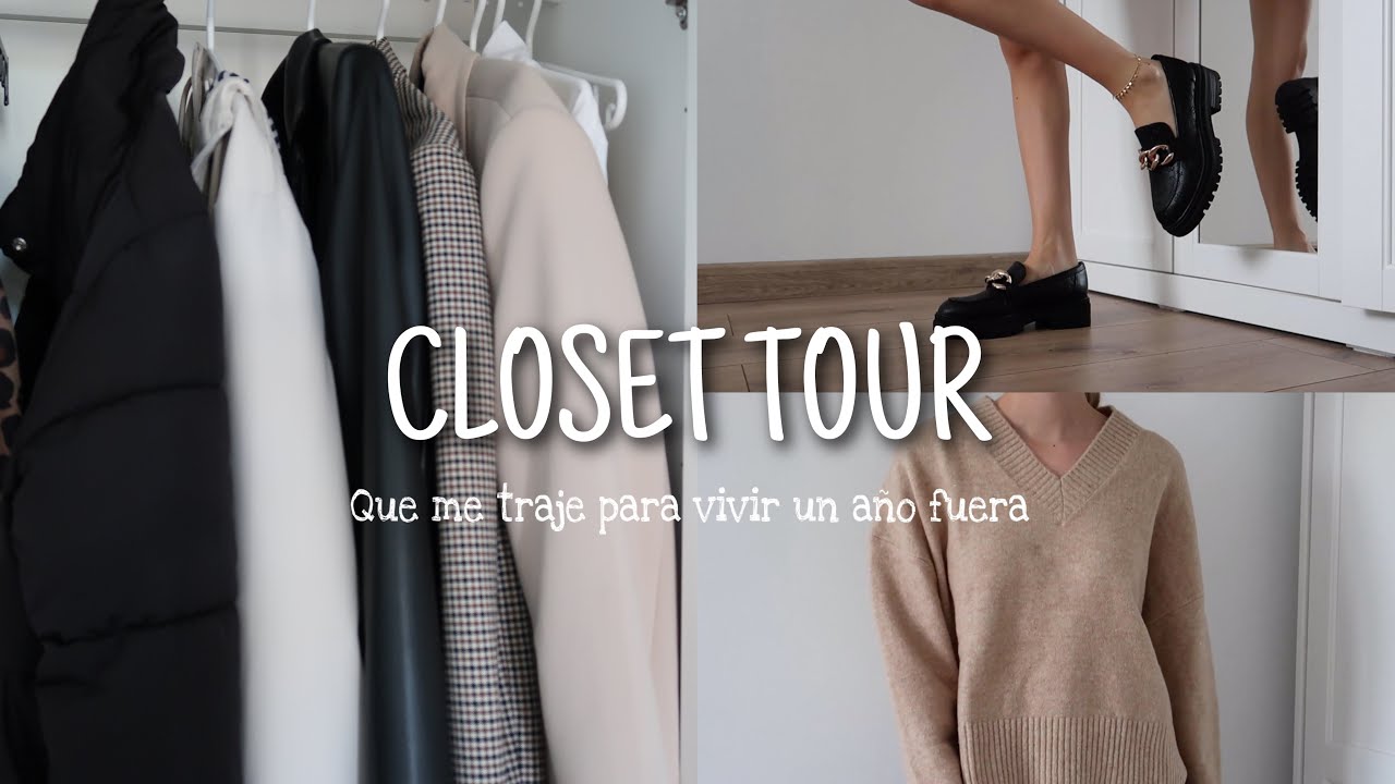 CLOSET TOUR I Que ropa me lleve para vivir un año fuera + TIPS para hacer la maleta!!🧳