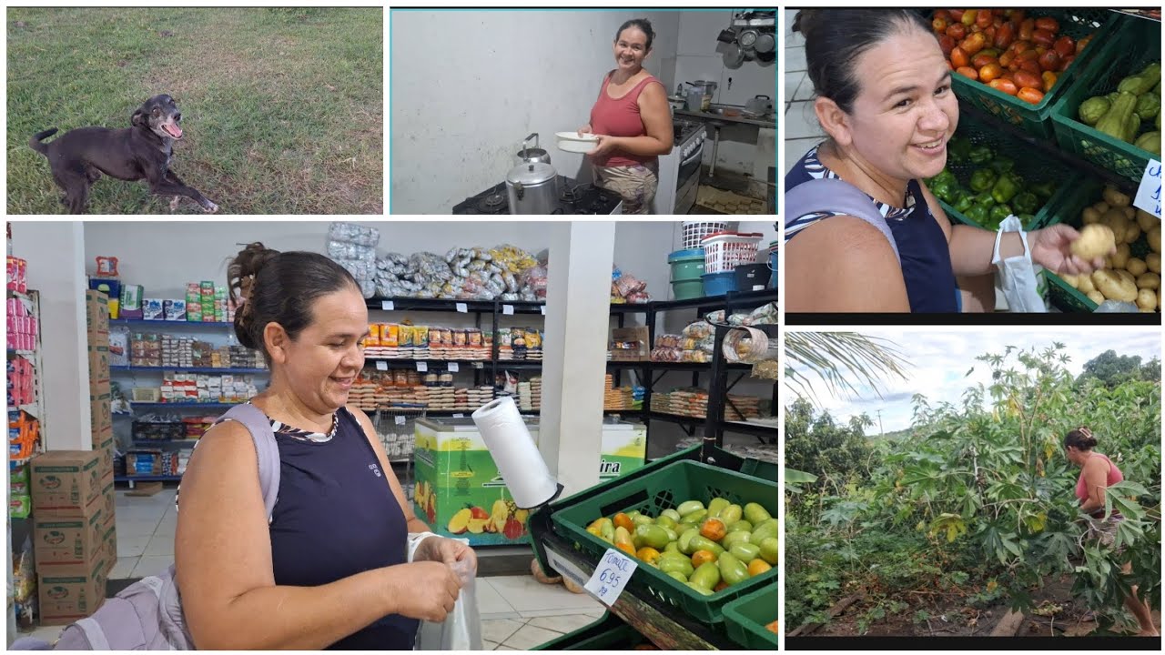 BRUNA E EU NO MERCADO,  SOPA DE CALDO DE FEIJÃO,  MAIS UM DIA DE TRABALHO NO TERREIRO 
