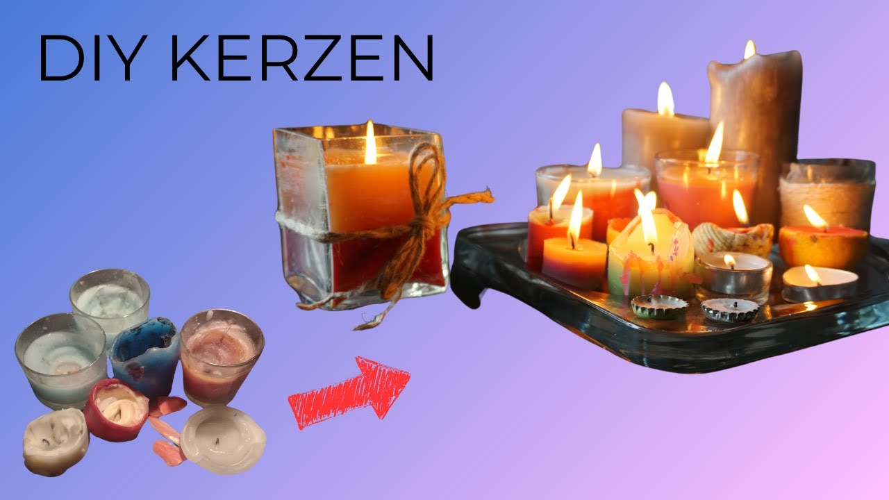 Kerzen selber machen; Wachsreste wiederverwenden
