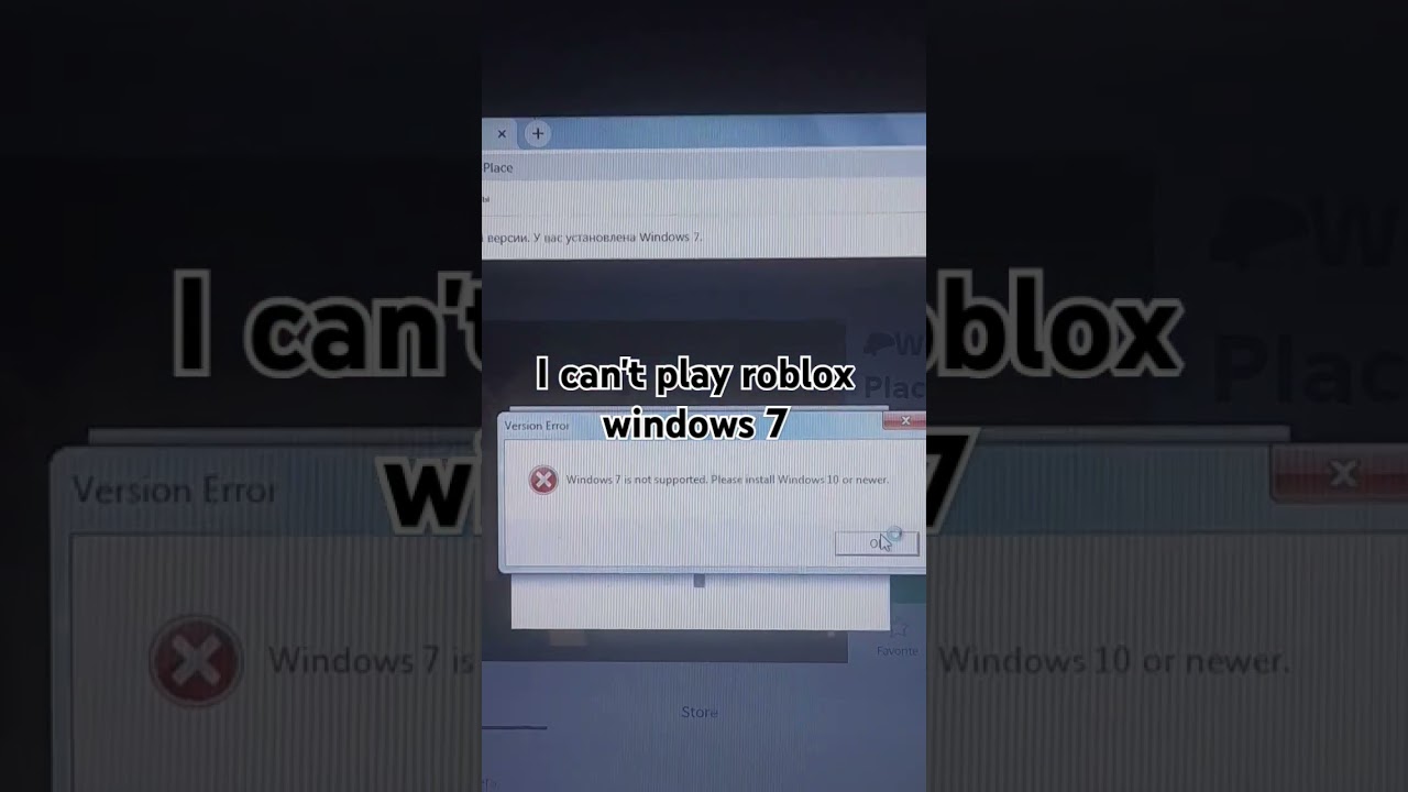WHAT HAPPENED TO WINDOWS 7 ROBLOX NOT SUPPORTS