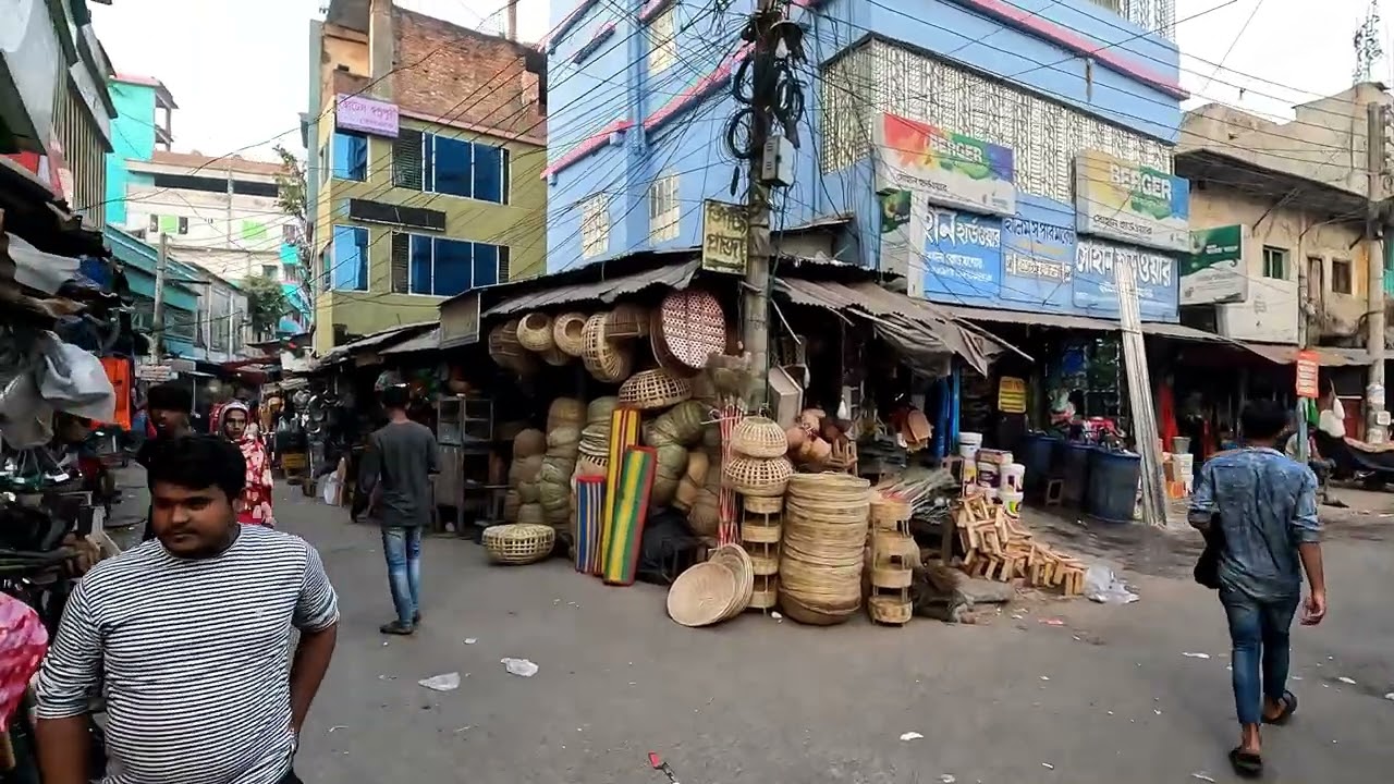 4k Jessore City Market Walk Tour  | Bangladesh Jessore City Market Street View |