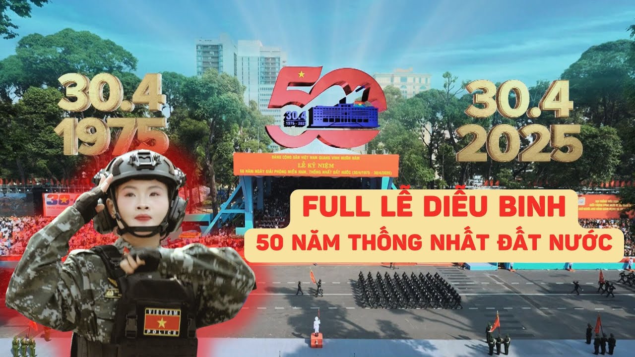 Toàn cảnh Lễ diễu binh, diễu hành kỷ niệm 50 năm Giải phóng Miền Nam, thống nhất Đất nước