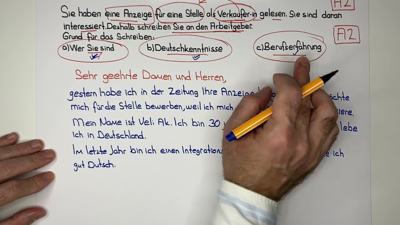 Almanca A2 Mektupları -1 #deutsch #deutschlernen #deutschkurs  #almancaa1 #almancaogreniyorum