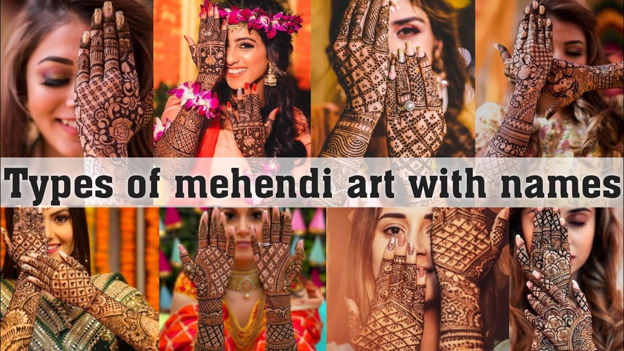 Types of mehendi art with names||THE TRENDY GIRL