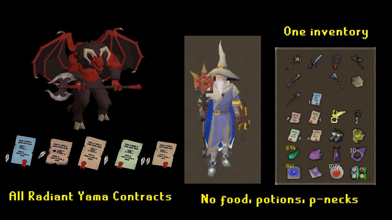 Radiant Oathplate Contracts, 1 inventory, no food/potions/p-necks