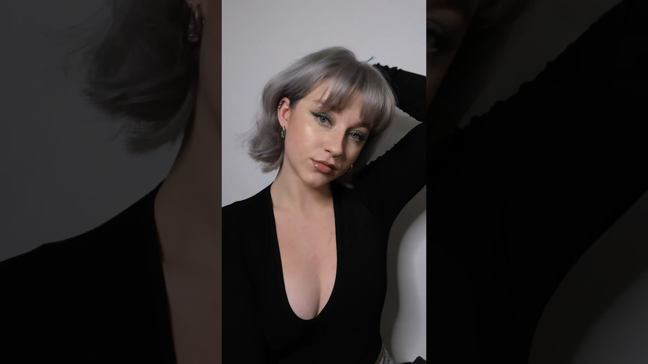 Silver grey hair toner before and after 🩶 using the schwartzkopf LIVE urban metallic silver