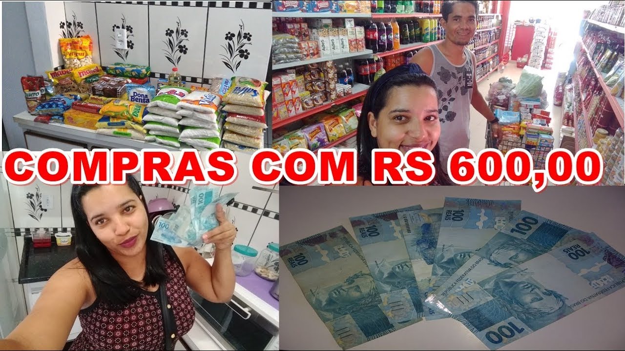 FIZ MINHAS COMPRAS COM 600 REAIS ( COMPREI MUITA COISA ) GRATA A DEUS.