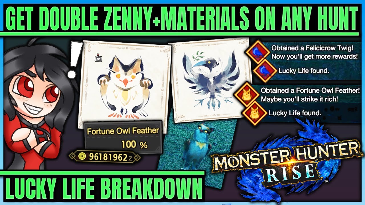 Secret Lucky Life Guide - How to Get 2x Zenny + Monster Materials on ANY Hunt - Monster Hunter Rise!