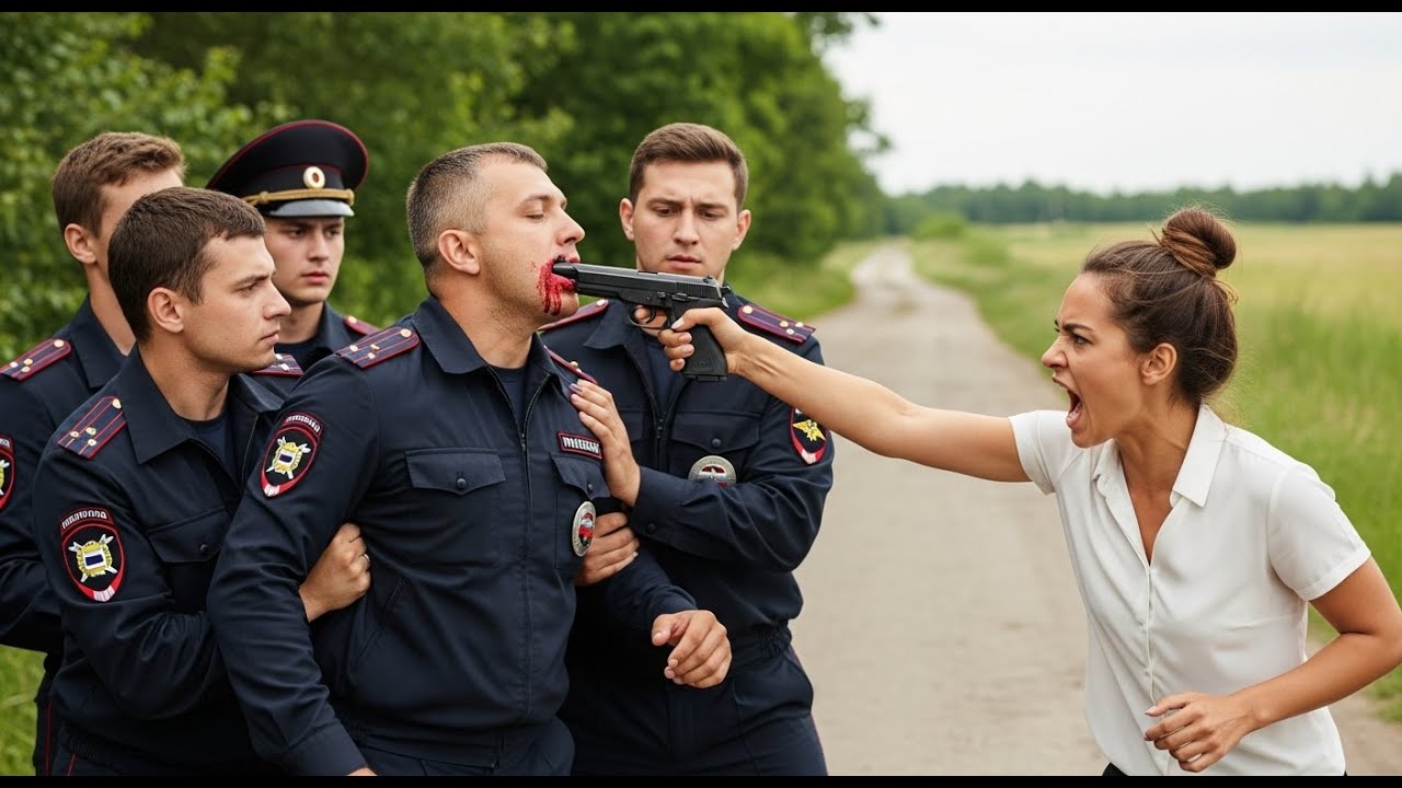 Безумие‼️ Красавица сунула ствол в рот копу, который посмел вымогать деньги у простых граждан!
