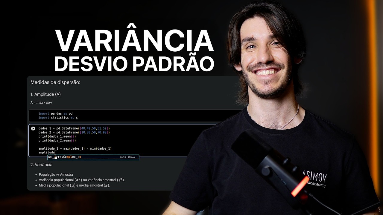 Vari&acirc;ncia e Desvio Padr&atilde;o: ENTENDA Medidas de DISPERS&Atilde;O com Python