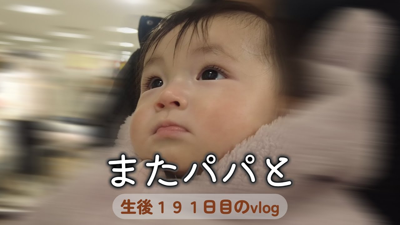 生後191日目 またパパとママのお迎え｜里帰りなし,完母育児,生後6ヶ月,vlog