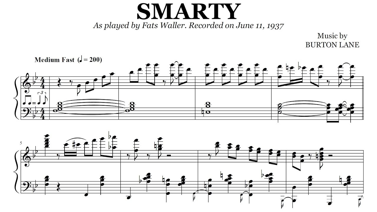 Fats Waller & His Rhythm - The Best Piano Solos (Part 3) |  Stride Piano Transcriptions
