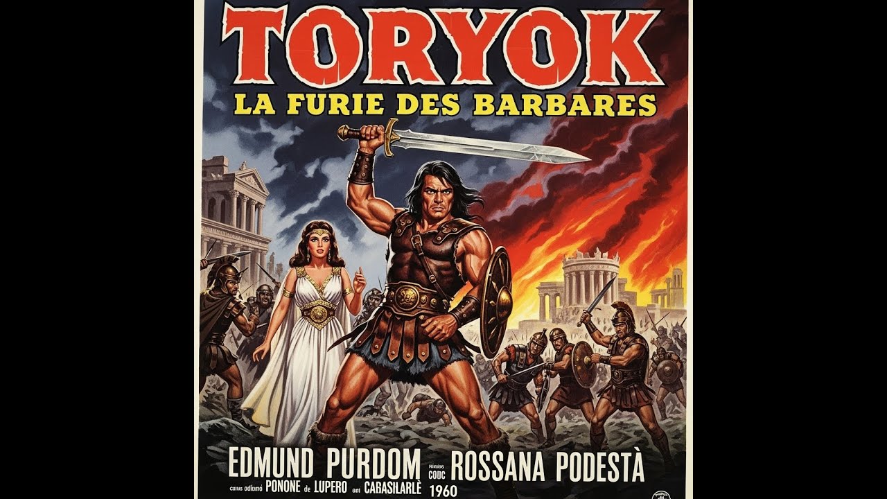Toryok , LA FURIE DES BARBARES /PEPLUM / VF / AVEC /Edmund Purdom / Rossana Podesta /Livio Lorenzon