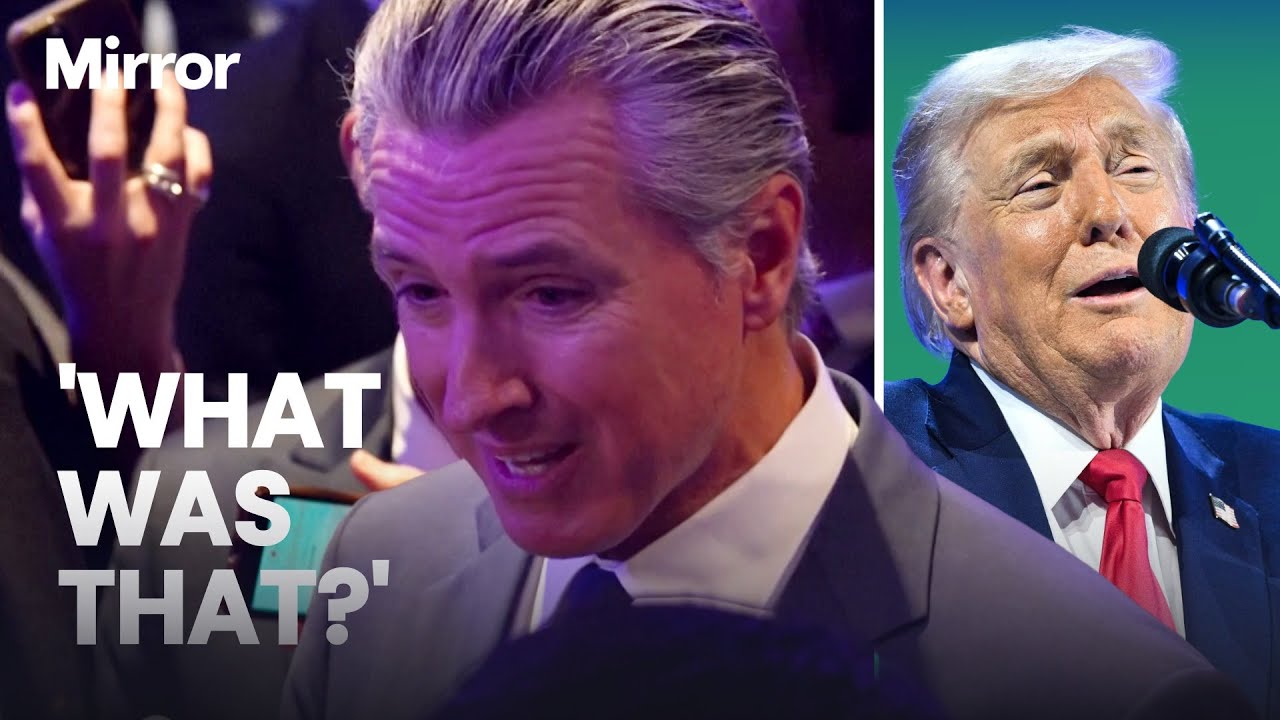 'Give me a break!' | Gavin Newsom reacts to Trump's BIZARRE speech at Davos