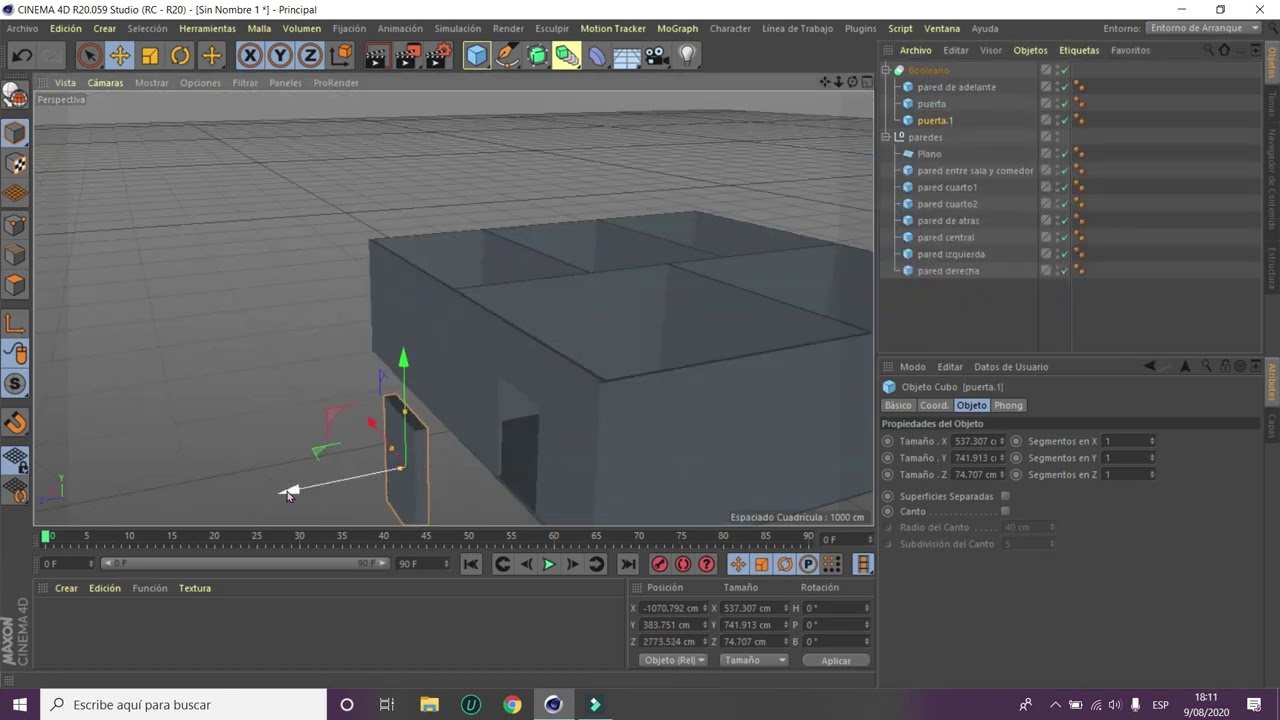 MODELADO  DE UNA CASA COMPLETA EN CINEMA 4D