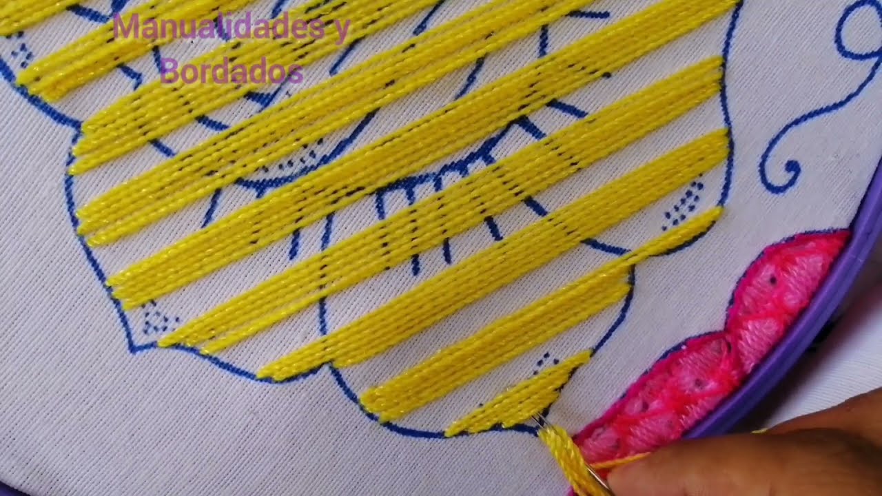 Rosa 3, bordado a mano | Rosa grande | Bordado Fantasía