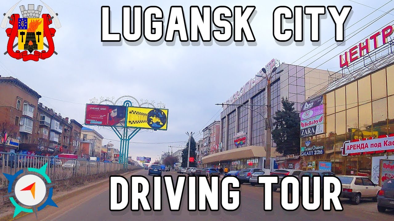 Ługańsk, Donbas - Wycieczka samochodowa po centralnych ulicach miasta