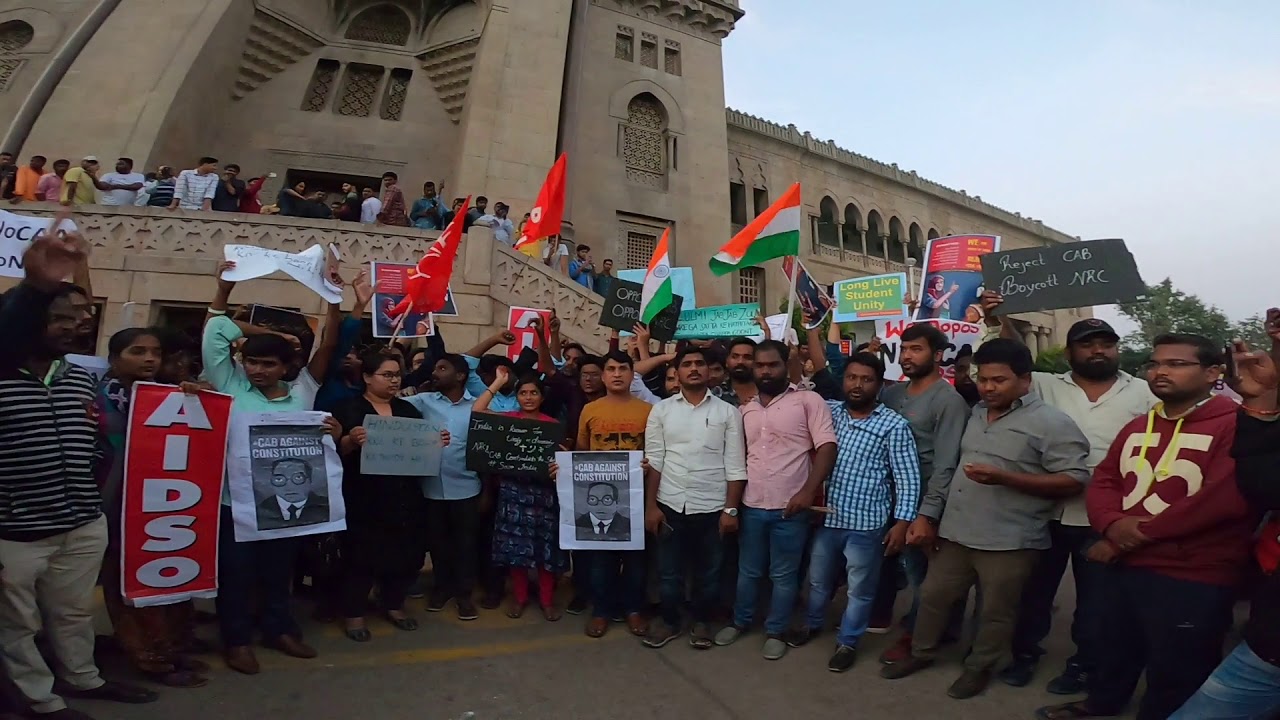 Osmania UNiversity Student leader DMSA State President Naresh Dudapaka on NRC and CAA protests