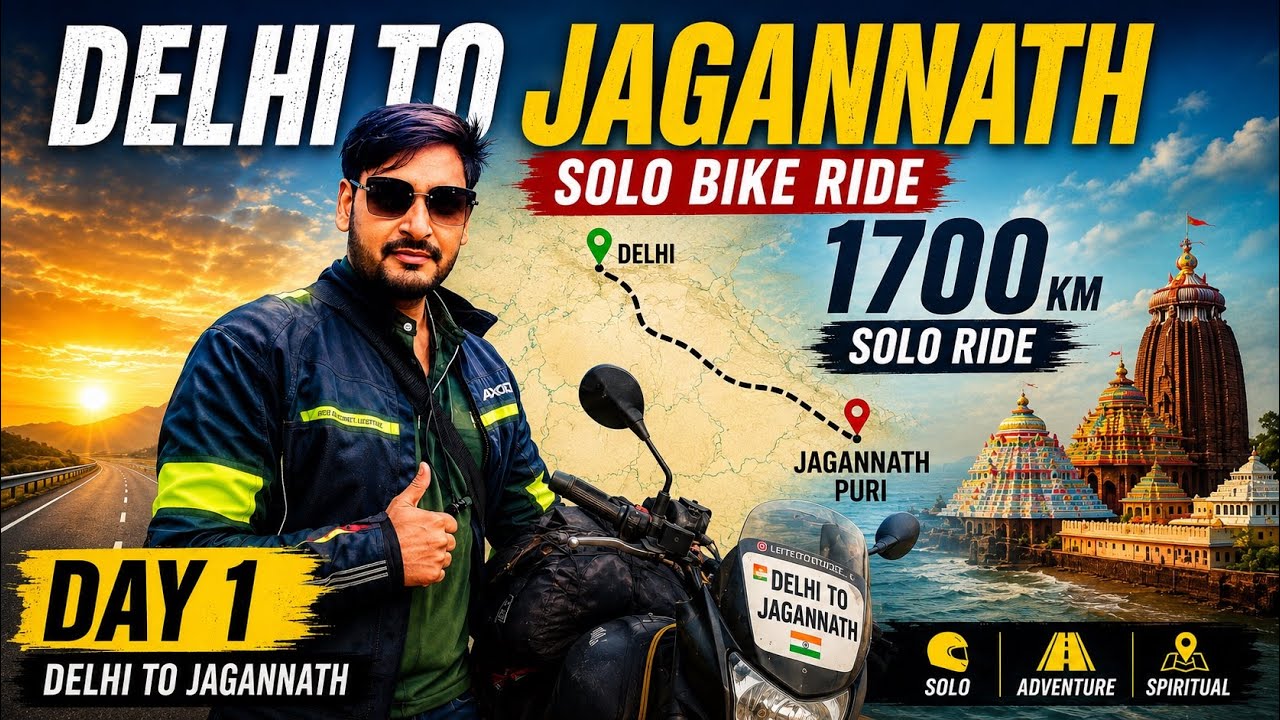Delhi to Jagannath Puri Solo Bike Ride 🛣️ | Epic Journey Across India 🇮🇳
