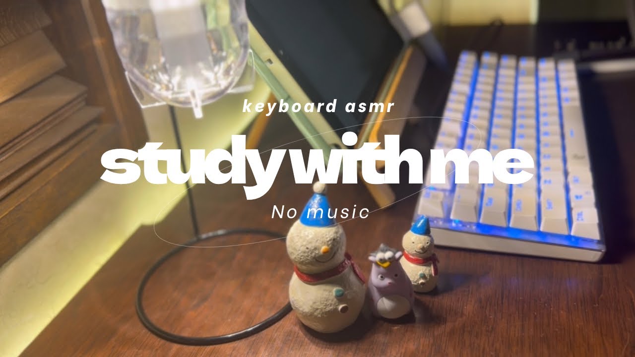 【看護師study with me】看護研究と課題に取り組む夜🩺📚⌨️keyboard asmr/no music