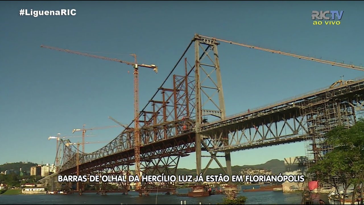 Novas barras de olhal da Ponte Hercílio Luz chegam a Florianópolis