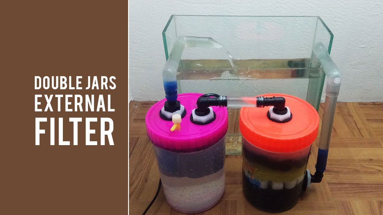DIY External Filter Using Two Plastic Jars Like Canister Filter