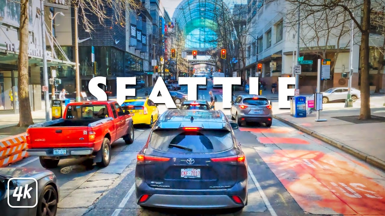 DRIVE the city of SEATTLE, WASHINGTON – 4K (Ultra HD) Road Trip