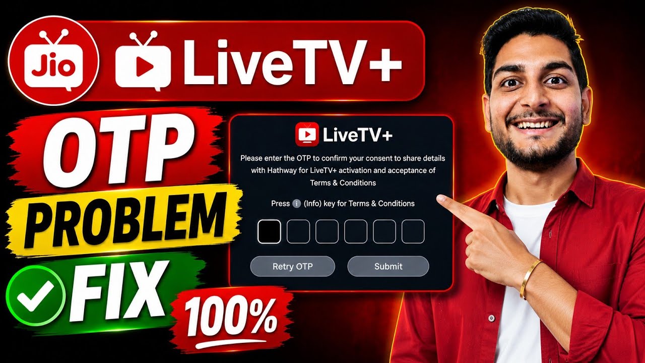 Jio Live Tv Plus OTP Problem | Jio Tv App OTP Not Received