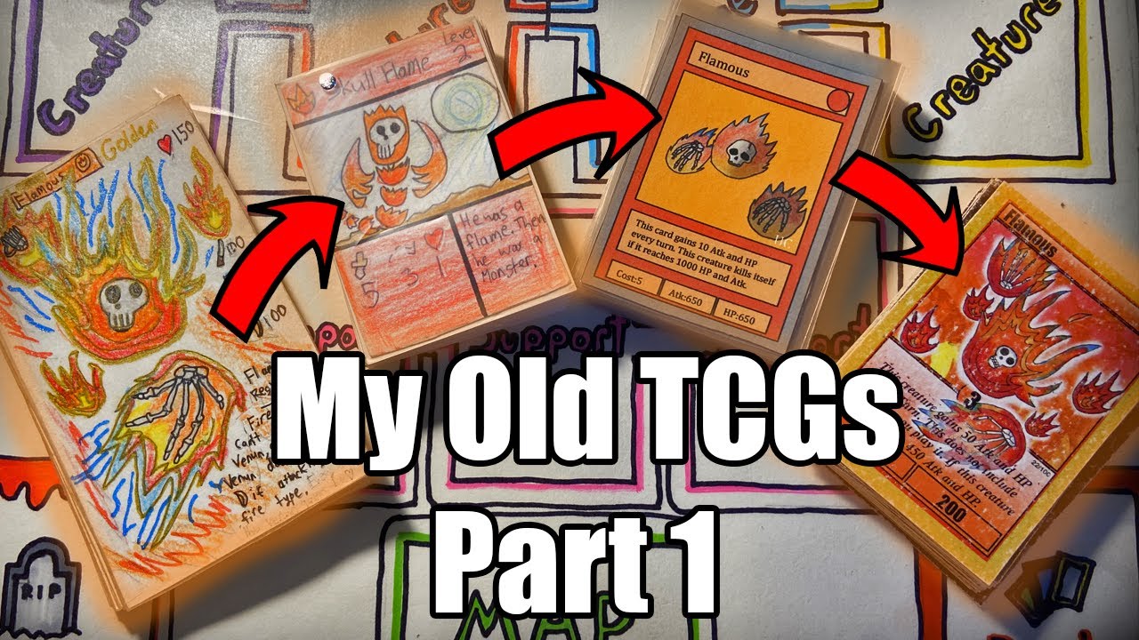 MY OLD HOMEMADE TRADING CARD GAMES!! (Part 1)