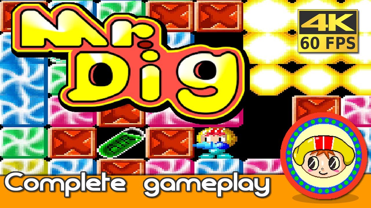 Mr. Dig (Arcade) Game complete 🕹️ No death - 4K 60fps #retrogaming