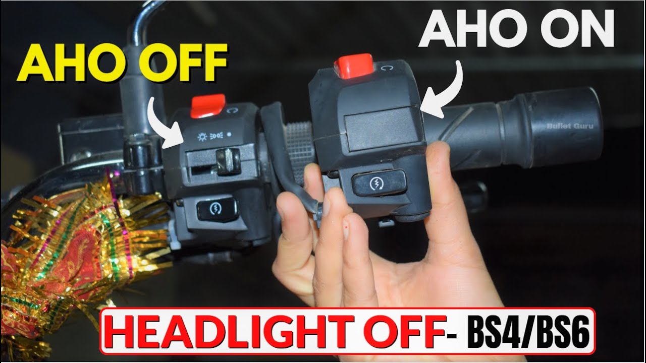 Royal Enfield AHO Headlight OFF in BS4 & BS6 | NO Wire Cutting & Save Battery Life
