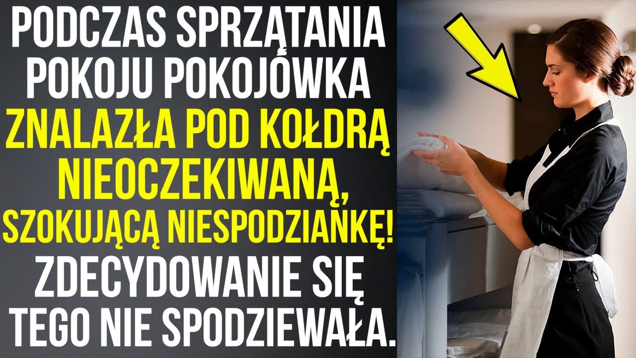 Podczas sprzątania pokoju pokojówka znalazła pod kołdrą nieoczekiwaną, szokującą niespodziankę!