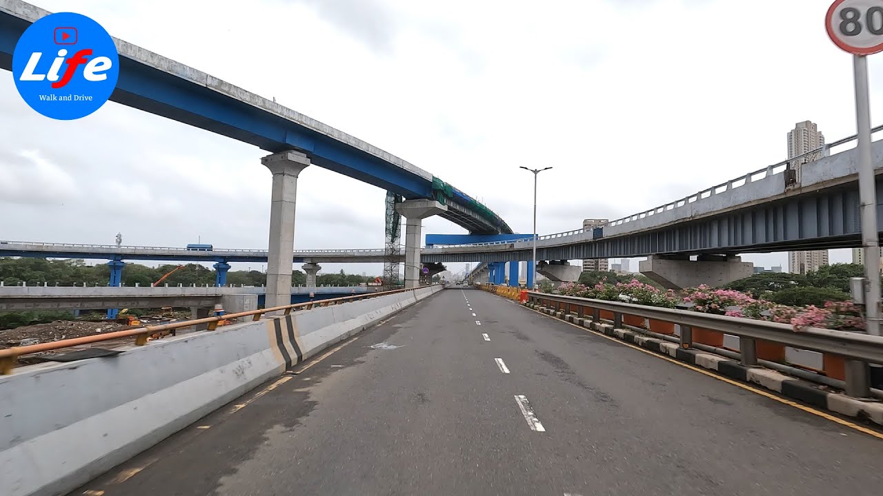 4K Drive on Eastern Freeway - Mumbai Trans Harbour Link Update (MTHL)