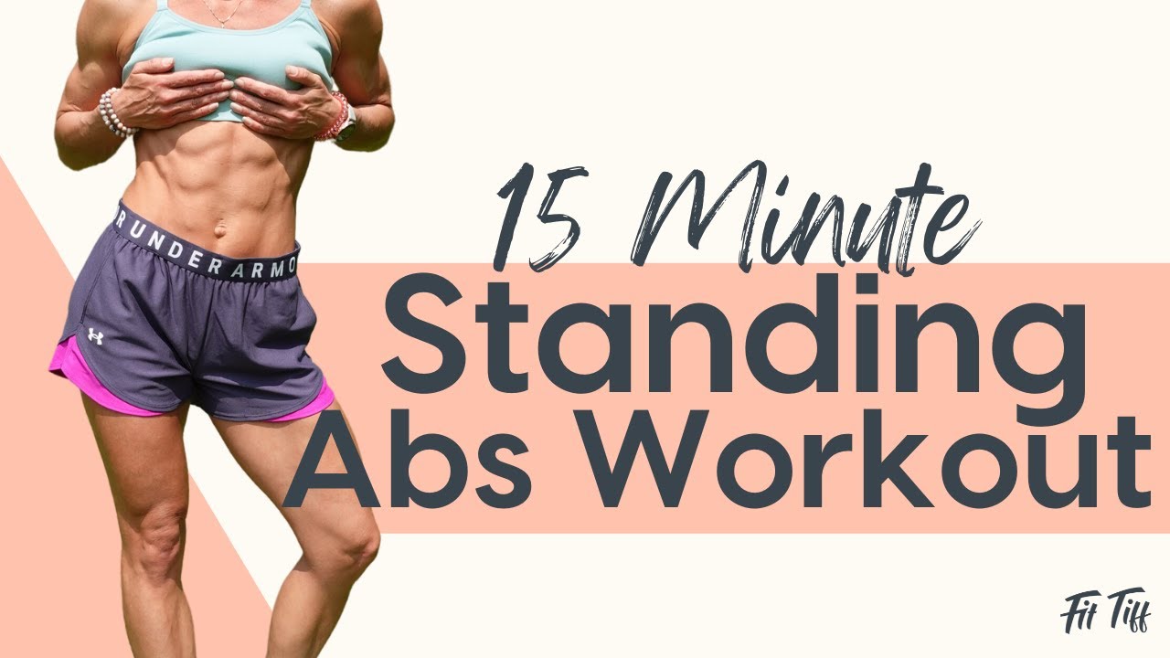 15 minute core workout with dumbbells- standing abs exercises only