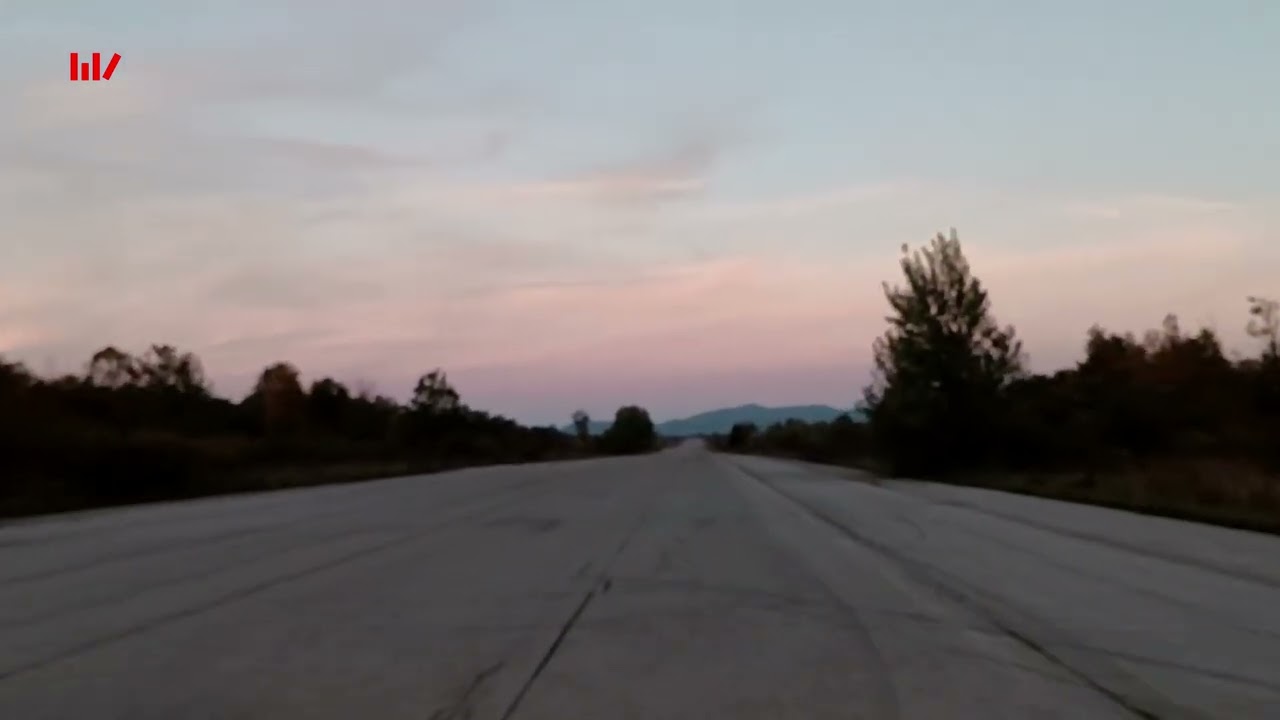 The Runway at Željava base by Car Lanscape View