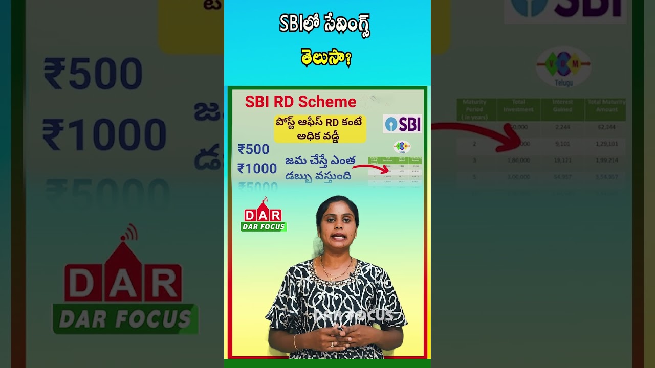 SBI RD Scheme | Start Saving from Just ₹100 Per Month | Latest updates | DAR FOCUS #darfocus