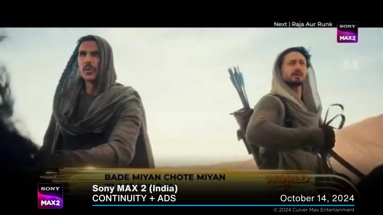 Sony MAX 2 (India) continuity + ads | October 14, 2024