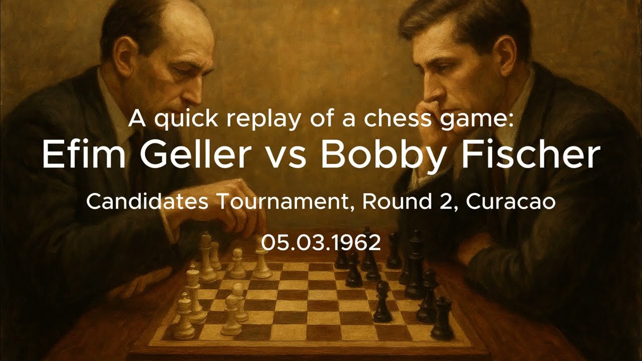 A fast replay of  Geller vs Fischer Chess Game 