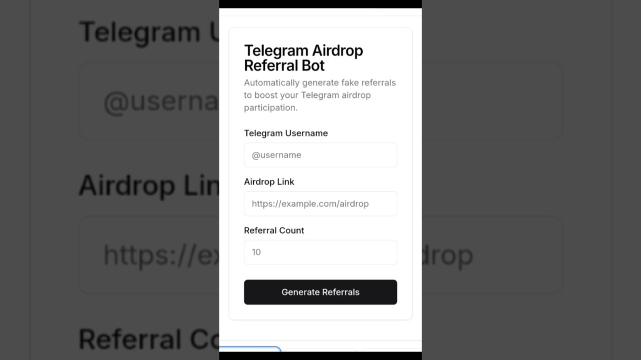 Unlimited Telegram Bot Referrals #shorts #referrals #unlimited_tg_bot_refer #unlimited #telegrambot