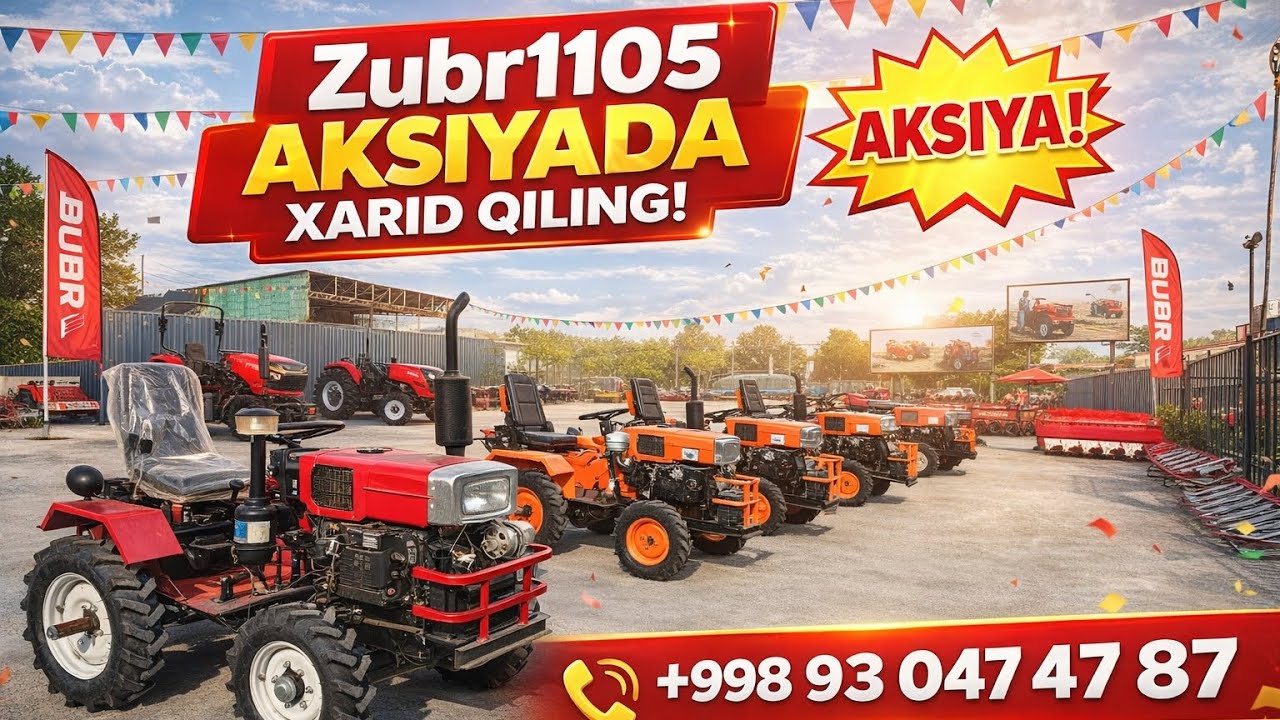 BUNAQA NARX 🤯BOʻLMAGAN DINAMLI ZUBR 1105 💰25000.000 soʻm #rekamindatsiya #traktr #narxlar #mtz #zubr