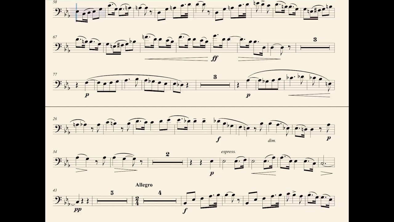 Andante y Allegro - Guy Ropartz Trombone PlayAlong