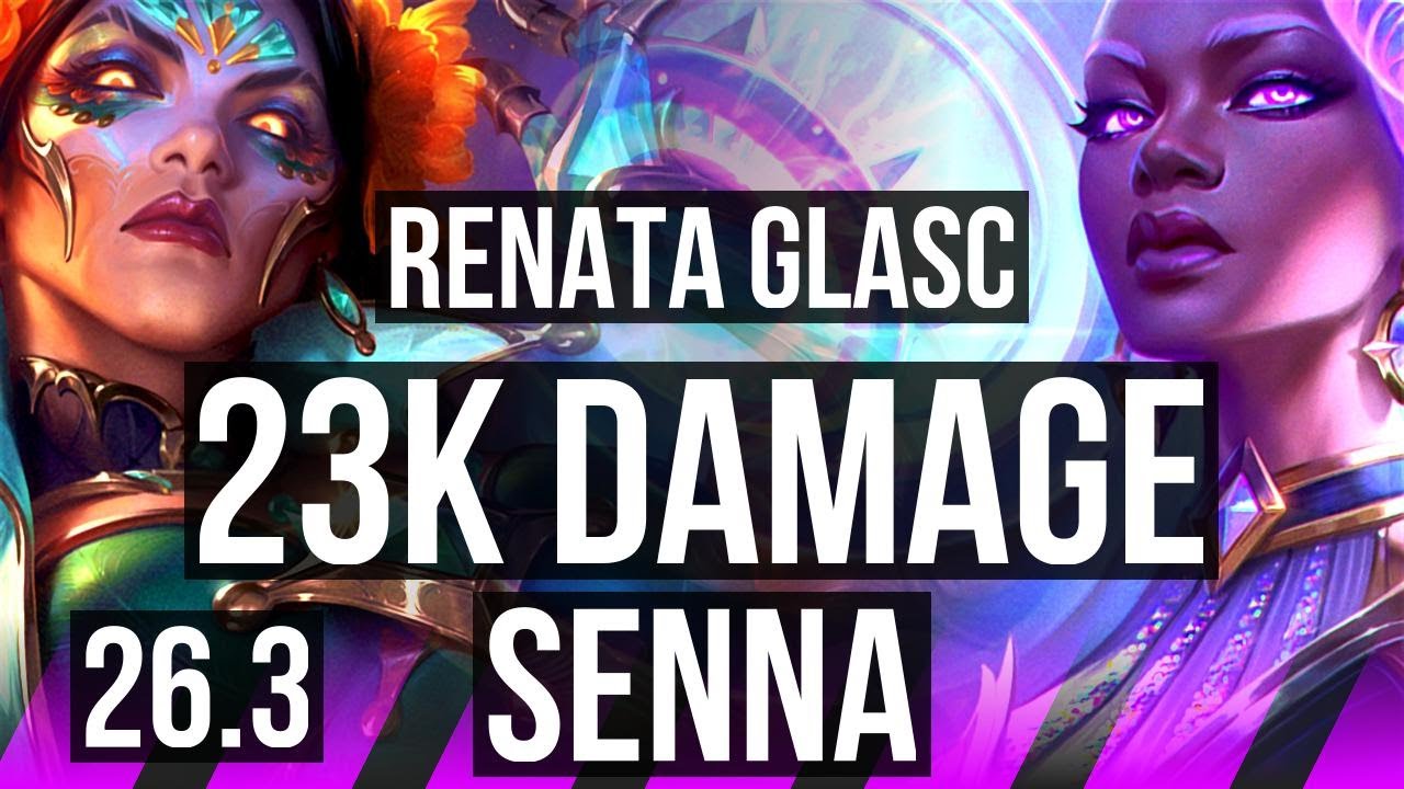 RENATA GLASC & Varus vs SENNA & Yunara (SUP) | 23K damage | EUW Master | 26.3
