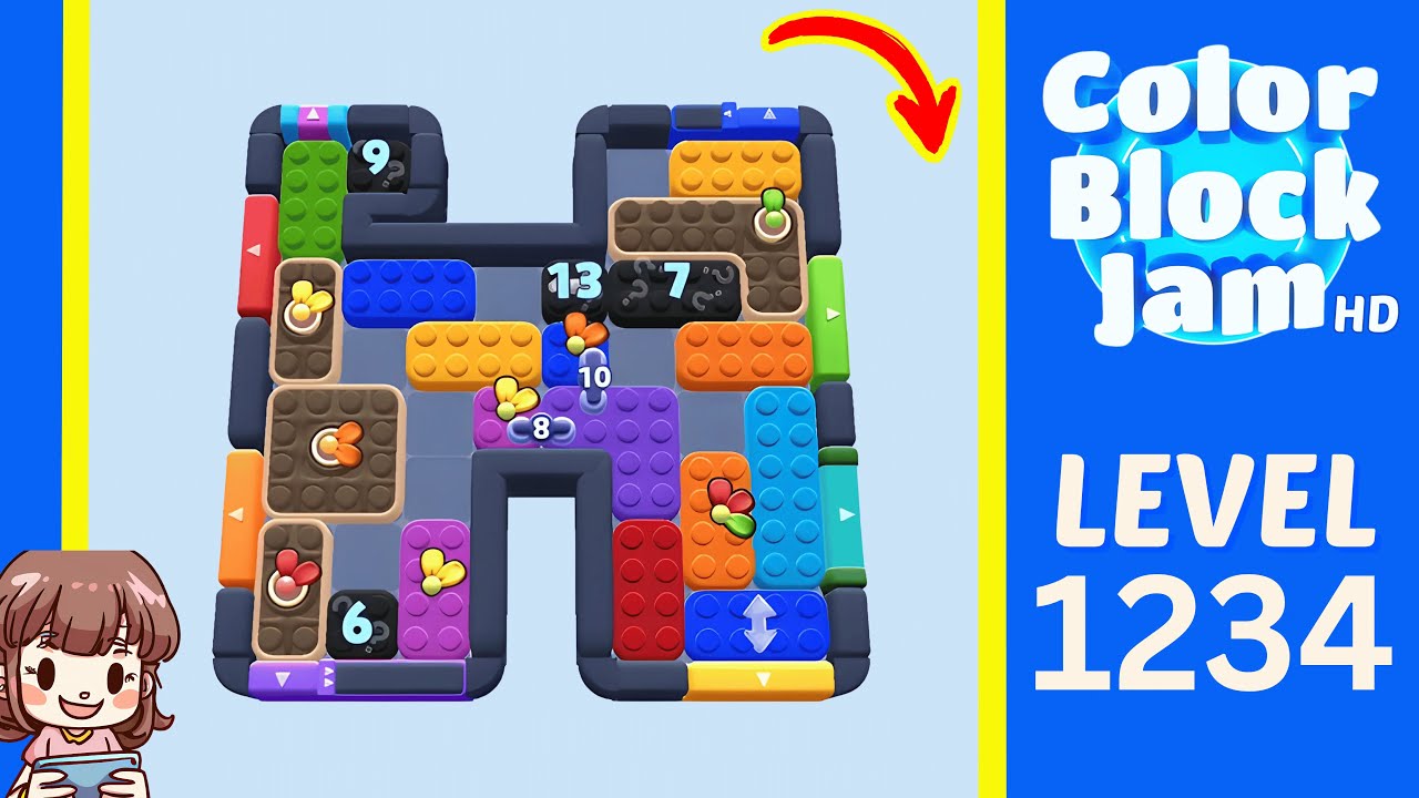 Color Block Jam Level 1234 Solution Walkthrough
