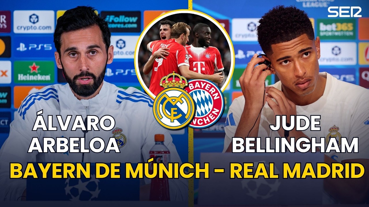Rueda de prensa de Arbeloa y Bellingham previa al Bayern de M&uacute;nich-Real Madrid (14/04/2026)