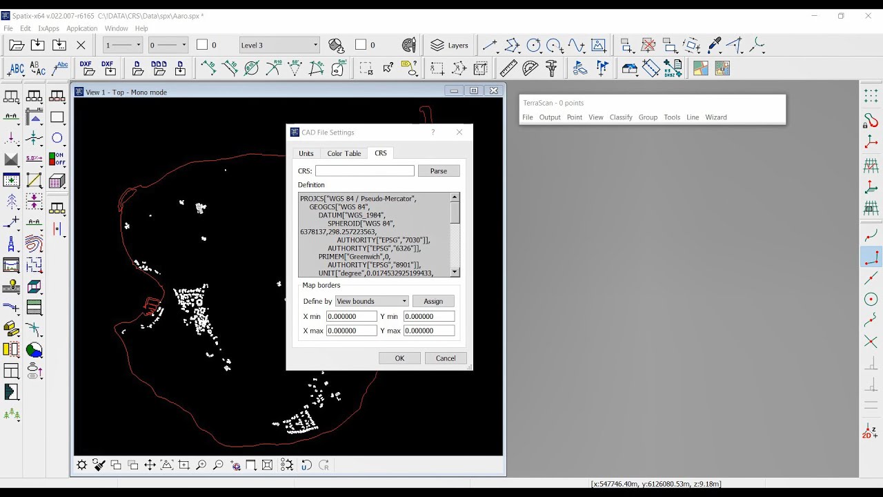 Using projections in Spatix
