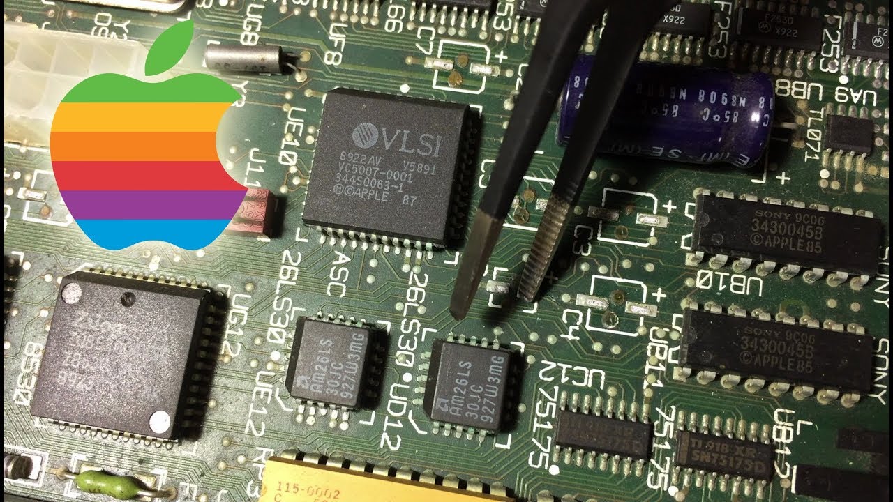 Macintosh SE/30 Capacitor Leakage Repair and Recap