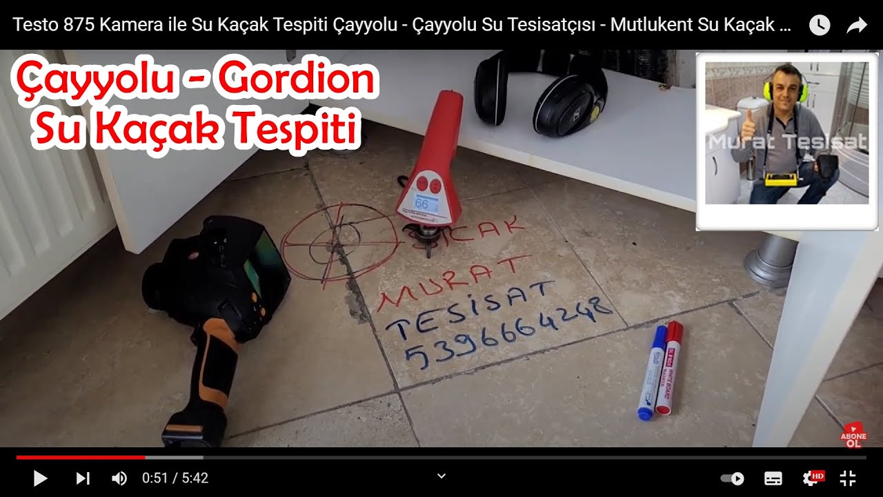 Testo 875 Kamera ile Su Kaçak Tespiti Çayyolu - Çayyolu Su Tesisatçısı - Mutlukent Su Kaçak Tespit