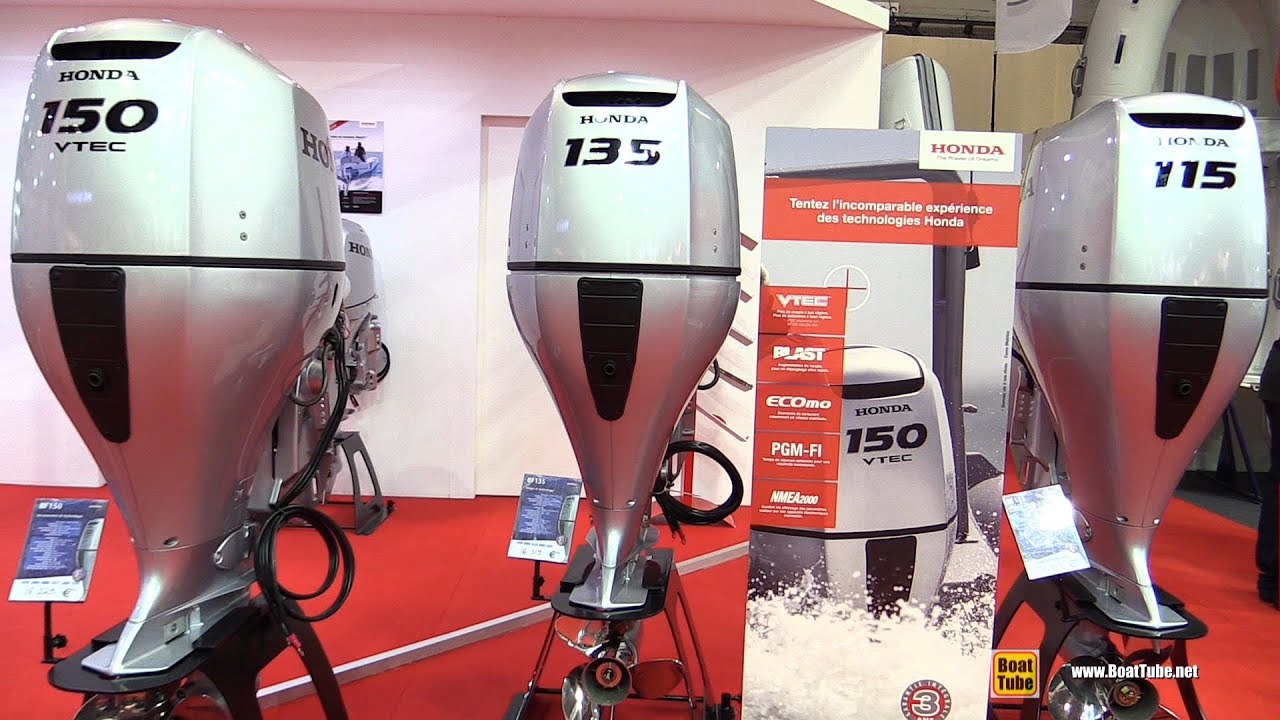 2016 Honda Outboard Engine BF115 BF135 BF150 - Walkaround - 2015 Salon Nautique de Paris